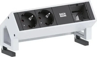 BACHMANN 902.203, BACHMANN DESK2 2x Schutzkontakt 1x ABD GST18, wei&szlig;