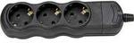 Kopp 120305001 Steckdosenleiste 3fach Schwarz ohne Stecker 1 St.