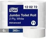 TORK Toilettenpapier Jumbo 120272 Wei&szlig; Anzahl der Lagen: 4 lagig 6 St.