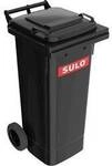SULO M&uuml;lltonnen aus Kunststoff, Volumen 80 l, BxTxH 448x530x945 mm, Farbe grau
