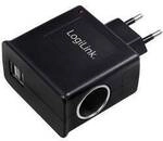 LogiLink Power Adapter USB Ladeger&auml;t 12 W USB, Zigarettenanz&uuml;nder-Buchse Schwarz