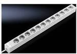 Rittal DK 7240.310 Steckdosenleiste 12-fach Aluminium Grau 1 St.