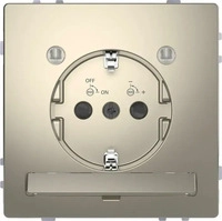 MERTEN MEG2304-6050, Merten Steckdose System Design Nickel MEG2304-6050 1 St.