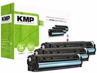 KMP H-T113 CMY Tonerkassette Kombi-Pack ersetzt HP 125A, CB541A, CB542A, CB543A Cyan,