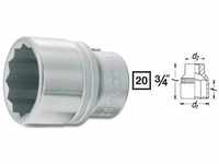 Hazet HAZET 1000AZ-1.3/4 Außen-Sechskant Steckschlüsseleinsatz 1 3/4 3/4 (20 mm)