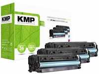KMP H-T122 CMY Tonerkassette Kombi-Pack ersetzt HP 304A, CC531A, CC532A, CC533A...