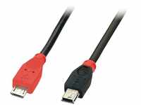 LINDY 31717, LINDY USB-Kabel USB 2.0 USB-Micro-B Stecker, USB-Mini-B Stecker 0.50 m
