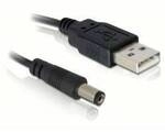 Delock USB-Stromkabel USB-A Stecker, DC Stecker 5,5 mm 1.00 m Schwarz 82197