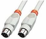 LINDY Seriell Anschlusskabel [1x Mini-DIN-Stecker - 1x Mini-DIN-Stecker] 2.00 m Grau