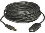 Manhattan USB-Kabel USB 2.0 USB-A Stecker, USB-A Buchse 20.00 m Schwarz 150958