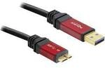 Delock USB-Kabel USB 3.2 Gen1 USB-A Stecker, USB-Micro-B 3.0 Stecker 2.00 m Rot,