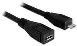 Delock USB-Kabel USB 2.0 USB-Micro-B Stecker, USB-Micro-B Buchse 1.00 m Schwarz 83248