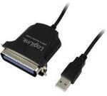 LogiLink USB 1.1, Parallel Anschlusskabel [1x Centronics-Buchse - 1x USB 1.1 Stecker