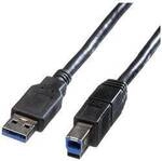 ROLINE USB 3.2 Gen 1 Kabel, Typ A-B, schwarz, 0,8 m 11.02.8869