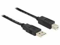 Delock USB-Kabel USB 2.0 USB-A Stecker, USB-B Stecker 20.00 m Schwarz UL-zertifiziert