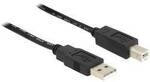 Delock USB-Kabel USB 2.0 USB-A Stecker, USB-B Stecker 20.00 m Schwarz UL-zertifiziert