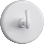 Maul Magnet (&Oslash; x H) 36 mm x 36 mm rund, mit Haken Wei&szlig; 5 St. 6158002