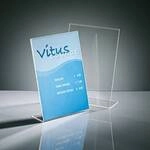 Sigel TA210 Tischaufsteller L-Form Verwendung f&uuml;r Papierformat: DIN A4 Glasklar 1