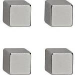 Maul Neodym Magnet MAUL (B x H x T) 10 x 10 x 10 mm W&uuml;rfel Silber 4 St. 6169296