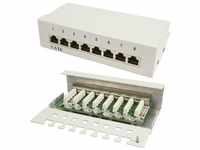 LogiLink NP0016A 8 Port Netzwerk-Patchbox CAT 6 1 HE