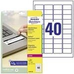 Avery-Zweckform L6145-20 Sicherheits-Etiketten 45.7 x 25.4 mm Polyester-Folie Wei&szlig;
