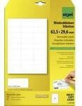 Sigel LA210 Universal-Etiketten 63.5 x 29.6 mm Papier Wei&szlig; 675 St. Wiederabl&ouml;sbar