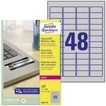Avery-Zweckform L6009-100 Typenschild-Etiketten 45.7 x 21.2 mm Polyester-Folie Silber