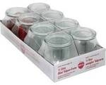 WECK 8T-762 Minitulpenform-Glas 8er-Tray 220 ml mit Ringen und Klammern