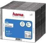 Hama CD H&uuml;lle Slim 00051167 1 CD/DVD/Blu-Ray Transparent, Schwarz Polystyrol 25 St.