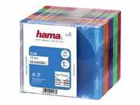 Hama CD Hülle Slim 00051166 1 CD/DVD/Blu-Ray Transparent-Blau, Transparent-Orange,