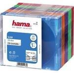 Hama CD H&uuml;lle Slim 00051166 1 CD/DVD/Blu-Ray Transparent-Blau, Transparent-Orange,