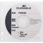 Durable CD/DVD Ordner-H&uuml;lle 523919 2 CDs/DVDs/Blu-rays Transparent, Wei&szlig;