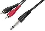 Monacor 0060360 Audio Adapterkabel [2x Cinch-Stecker - 1x Klinkenstecker 6.3 mm