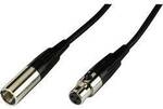 Monacor MCM-500/SW XLR Kabel [1x Mini-XLR-Stecker - 1x Mini-XLR-Buchse] 5 m...