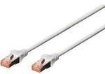 Digitus DK-1644-030 RJ45 Patchkabel CAT 6 S/FTP 3.00 m Grau Halogenfrei, verdrillte
