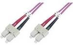 Digitus DK-2522-01-4 Glasfaser LWL Anschlusskabel 1.00 m Violett [1x SC-Stecker - 1x