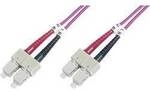 Digitus DK-2522-02-4 Glasfaser LWL Anschlusskabel 2.00 m Violett [1x SC-Stecker - 1x