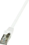 LOGILINK CP2091S, LogiLink CP2091S RJ45 Patchkabel CAT 6 F/UTP 10.00 m Wei&szlig; mit