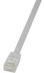 LogiLink CF2011U RJ45 Patchkabel CAT 6 U/UTP 0.25 m Wei&szlig; hochflexibel 1 St.