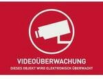 ABUS AU1320 Warnaufkleber Video&uuml;berwachung Sprachen Deutsch (B x H) 14.8 cm x 10.5