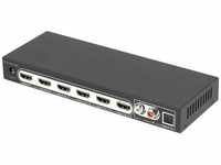 SpeaKa Professional 4 Port HDMI-Splitter mit Audio-Ports, mit Fernbedienung...