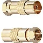 Oehlbach 4402 F-Koax-Adapter vergoldet Anschl&uuml;sse: F-Stecker, Koax-Buchse IEC 2 St.