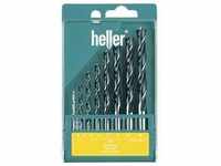 Heller 205241 Holz-Spiralbohrer-Set 8teilig 3 mm, 4 mm, 5 mm, 6 mm, 7 mm, 8 mm, 9 mm,