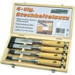 Br&uuml;der Mannesmann Stechbeitelsatz, in Holzkassette, 4-teilig M66104 Br&uuml;der