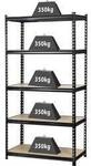 TOOLCRAFT 1530556 Schwerlastregal 350 kg Metall, MDF Holzboden Anthrazit/Schwarz