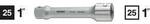 Hazet 1117-8 1117-8 Steckschl&uuml;ssel-Verl&auml;ngerung 1 Zoll Antrieb 1 (25 mm) 200 mm 1