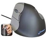 Evoluent Vertical Mouse 4 VM4L Ergonomische Maus USB Optisch Grau, Silber 6 Tasten