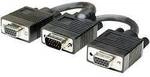 Manhattan VGA Y-Kabel VGA 15pol. Stecker, VGA 15pol. Buchse, VGA 15pol. Buchse 0.15 m