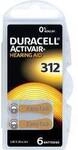 Duracell H&ouml;rger&auml;tebatterie ZA312 1.45 V 6 St. 160 mAh Zink-Luft Activair 312 174748