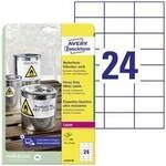 Avery-Zweckform L4718-20 Folien-Etiketten 70 x 37 mm Polyester-Folie Wei&szlig; 480 St.